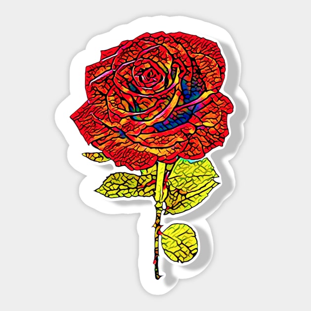 Roses are red Sticker by ellaine13